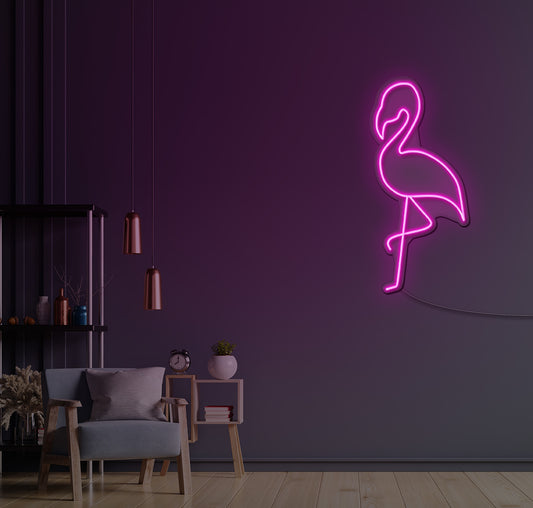 Simple Flamingo LED Neon Sign