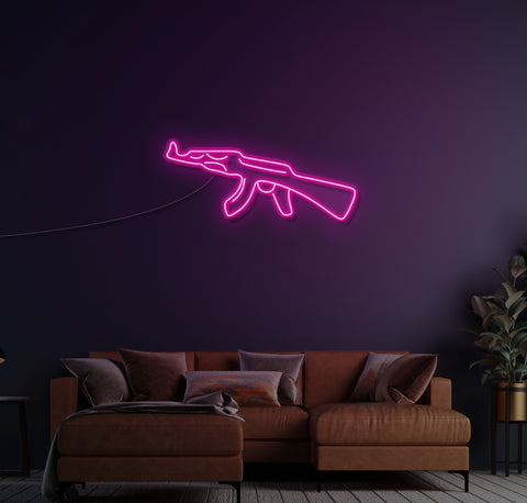 AK47 LED Neon Sign