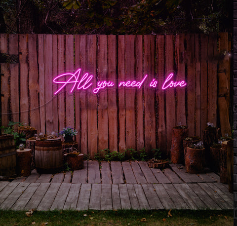 All You Need Is Love LED Neon Sign