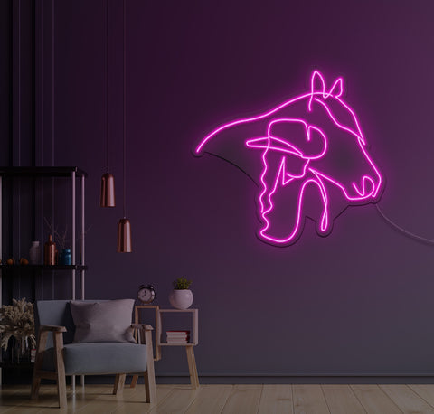 Cowboy LED Neon Sign