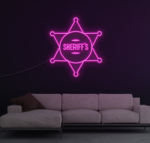 Sheriff's Badge LED Neon Sign