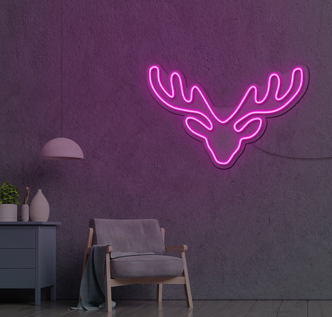 Reindeer Antlers LED Neon Sign