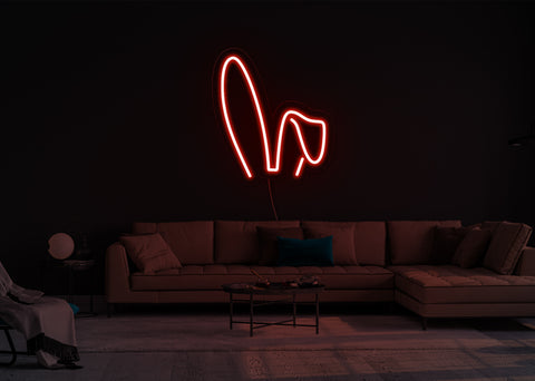 Extra Flop Bunny Ears LED Neon Sign