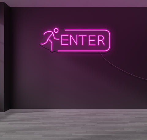 Enter Running Man LED Neon Sign