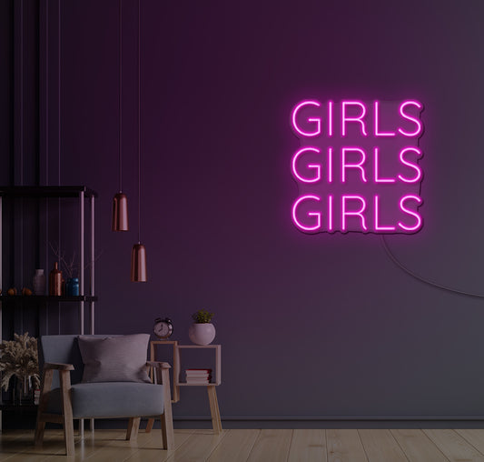 Girls, Girls, Girls LED Neon Sign