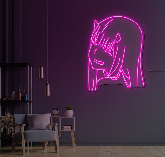 Cartoon Girl LED Neon Sign