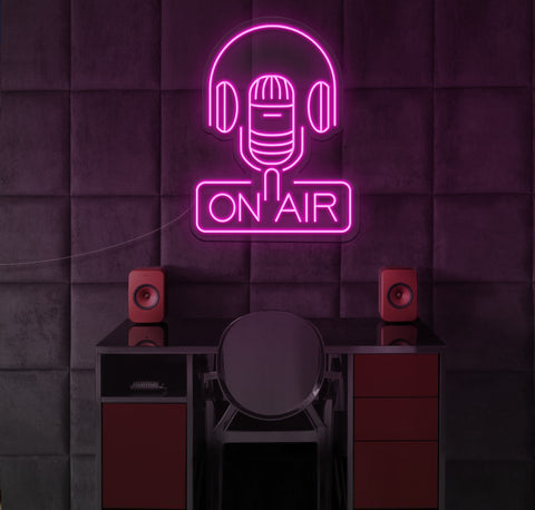 On Air Headphones LED Neon Sign