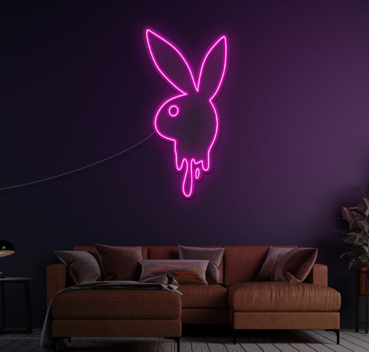 Bunny Boy Drip LED Neon Sign