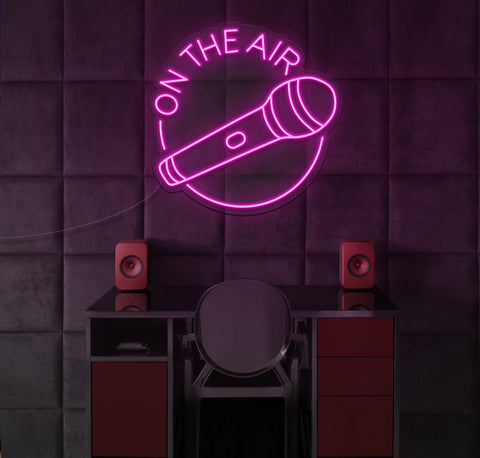 On The Air Microphone LED Neon Sign