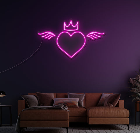 Angel Heart LED Neon Sign