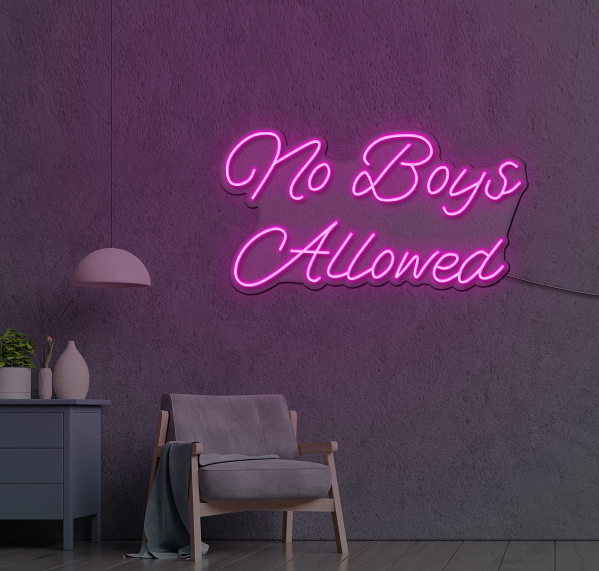 No Boys Allowed LED Neon Sign