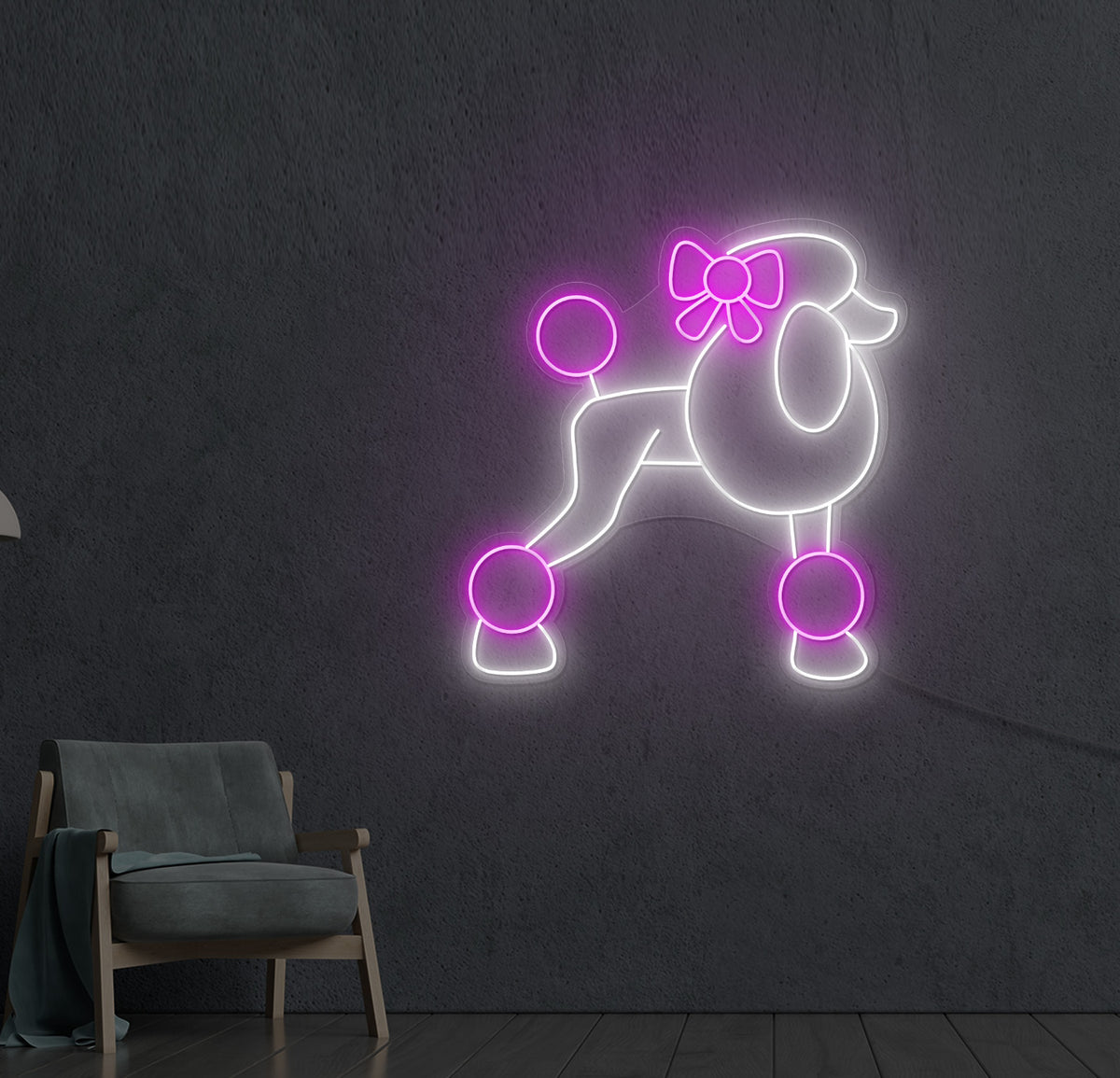 Miss Poodle LED Neon Sign