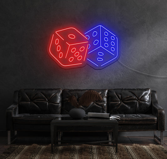 Roll of The Dice LED Neon Sign