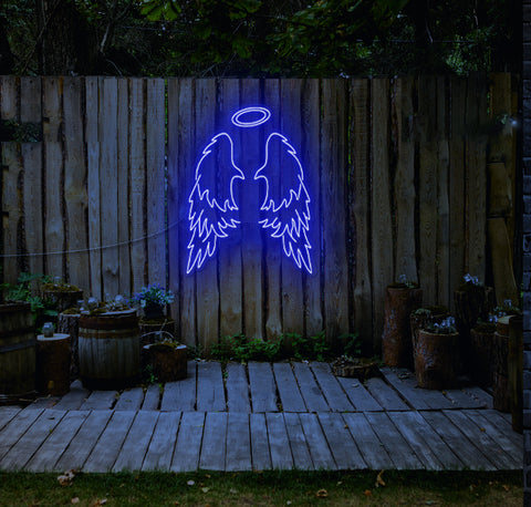 Halo & Angel Wings LED Neon Sign