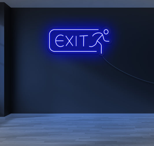Exit Running Man LED Neon Sign