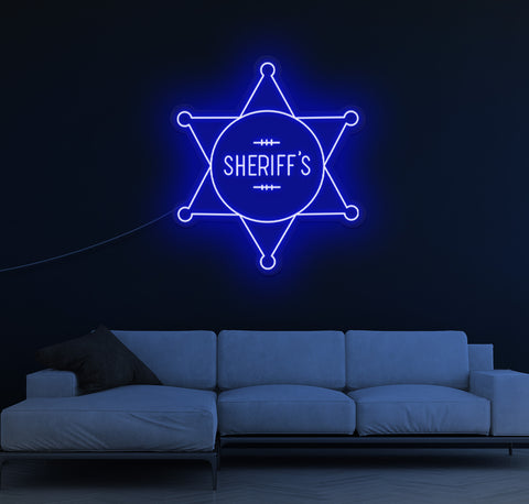 Sheriff's Badge LED Neon Sign