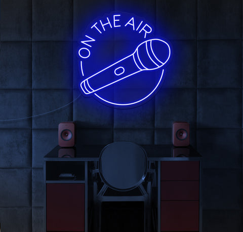 On The Air Microphone LED Neon Sign