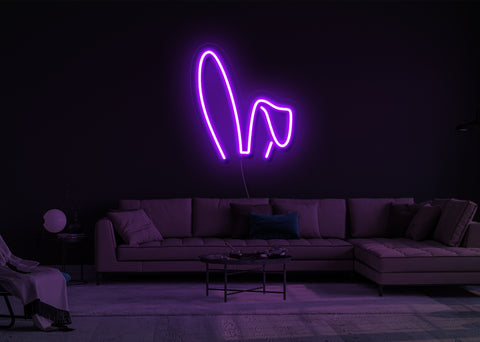 Extra Flop Bunny Ears LED Neon Sign