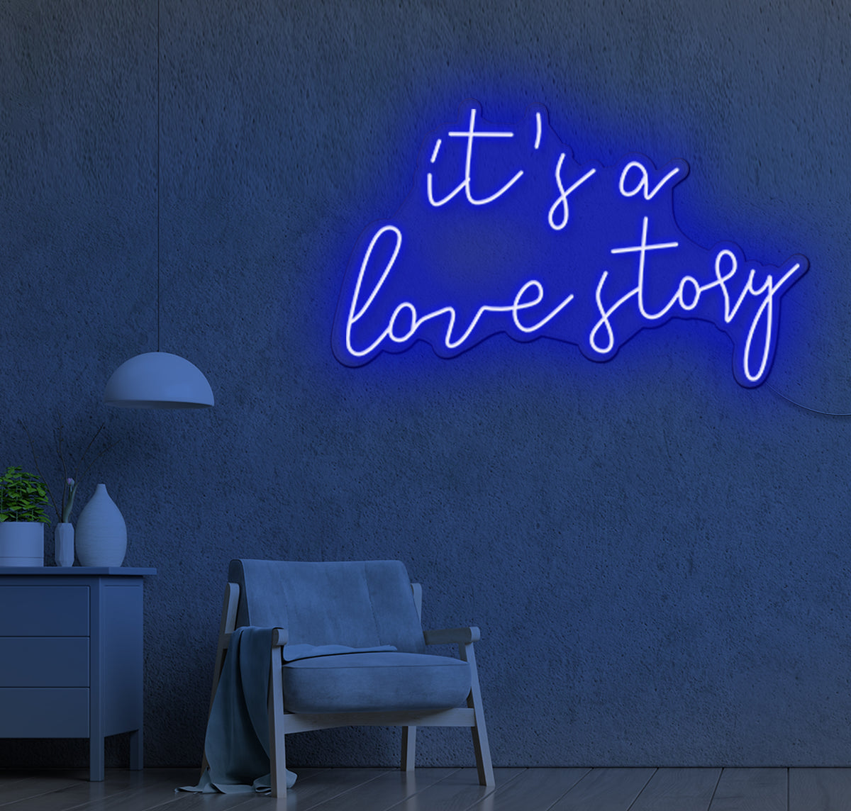 It's A Love Story LED Neon Sign