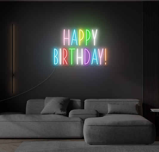 Happy Birthday LED Neon Sign