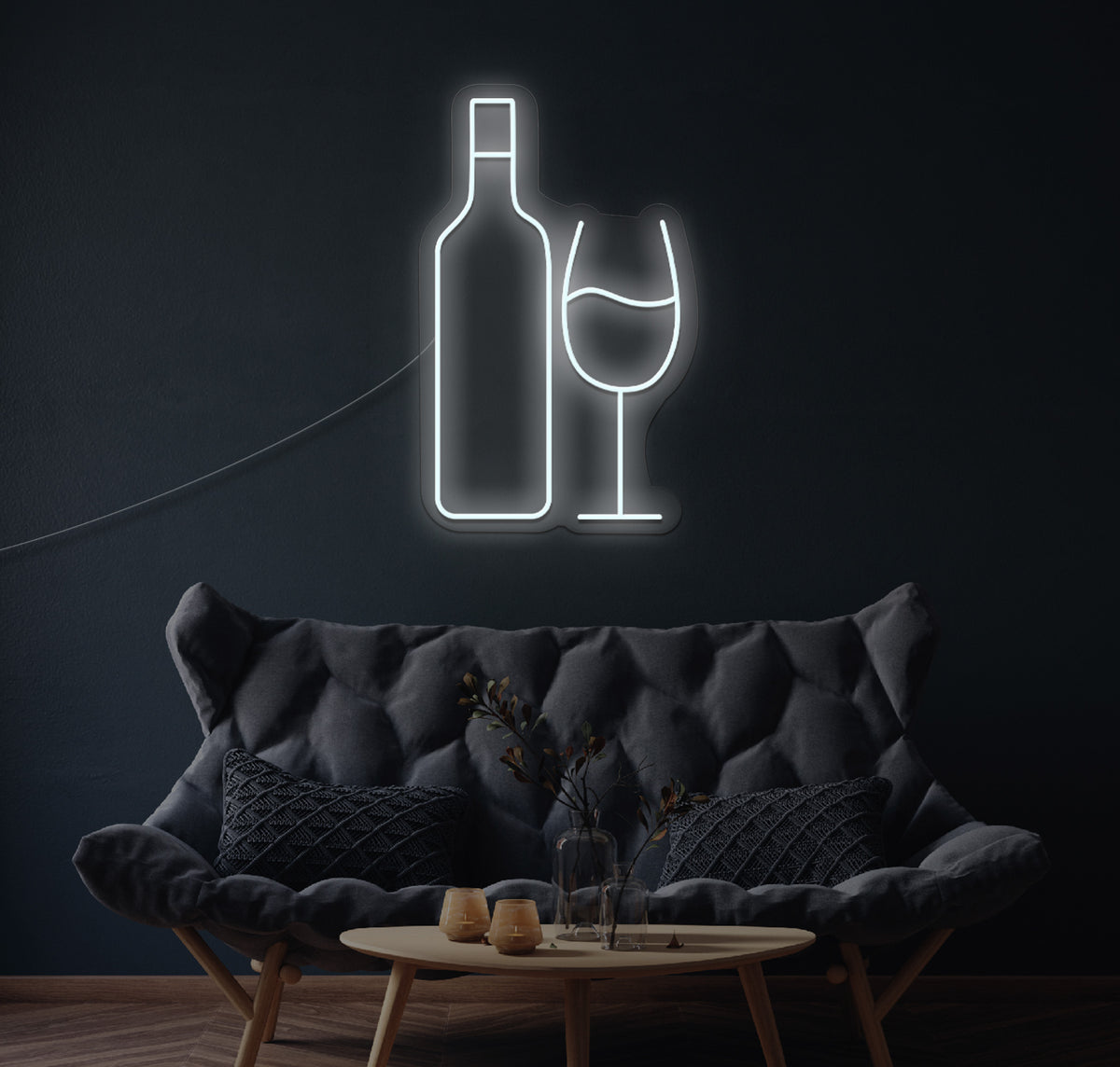 Glass Half Full LED Neon Sign