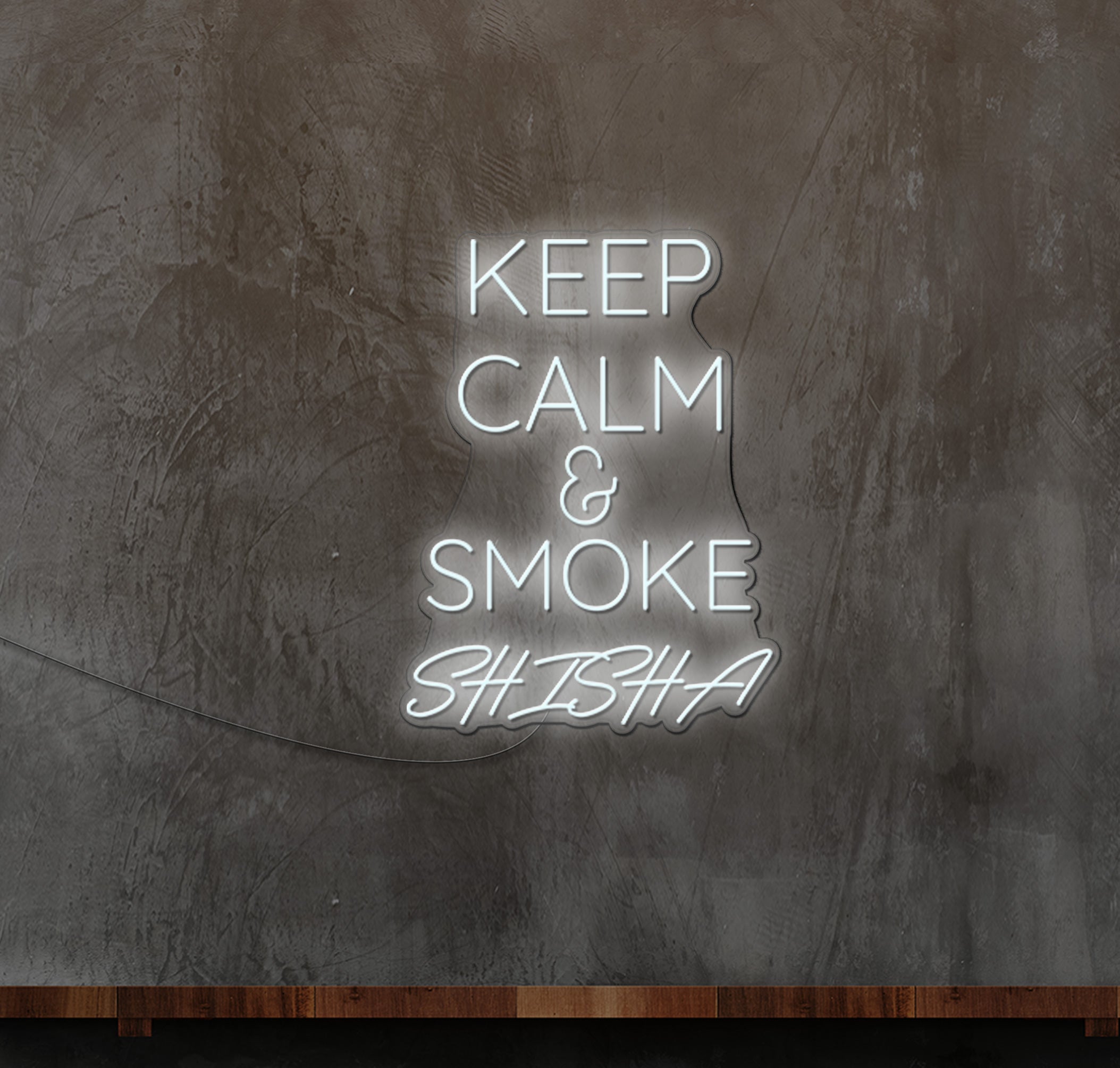 Calm Neon Sign Keep Calm and Smoke Shisha LED Neon Sign – The Neon Factory Australia