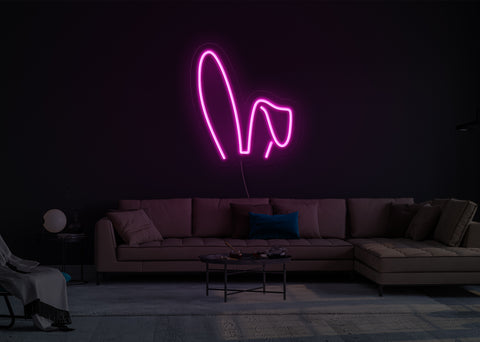 Extra Flop Bunny Ears LED Neon Sign