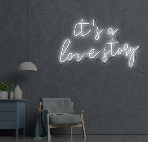 It's A Love Story LED Neon Sign