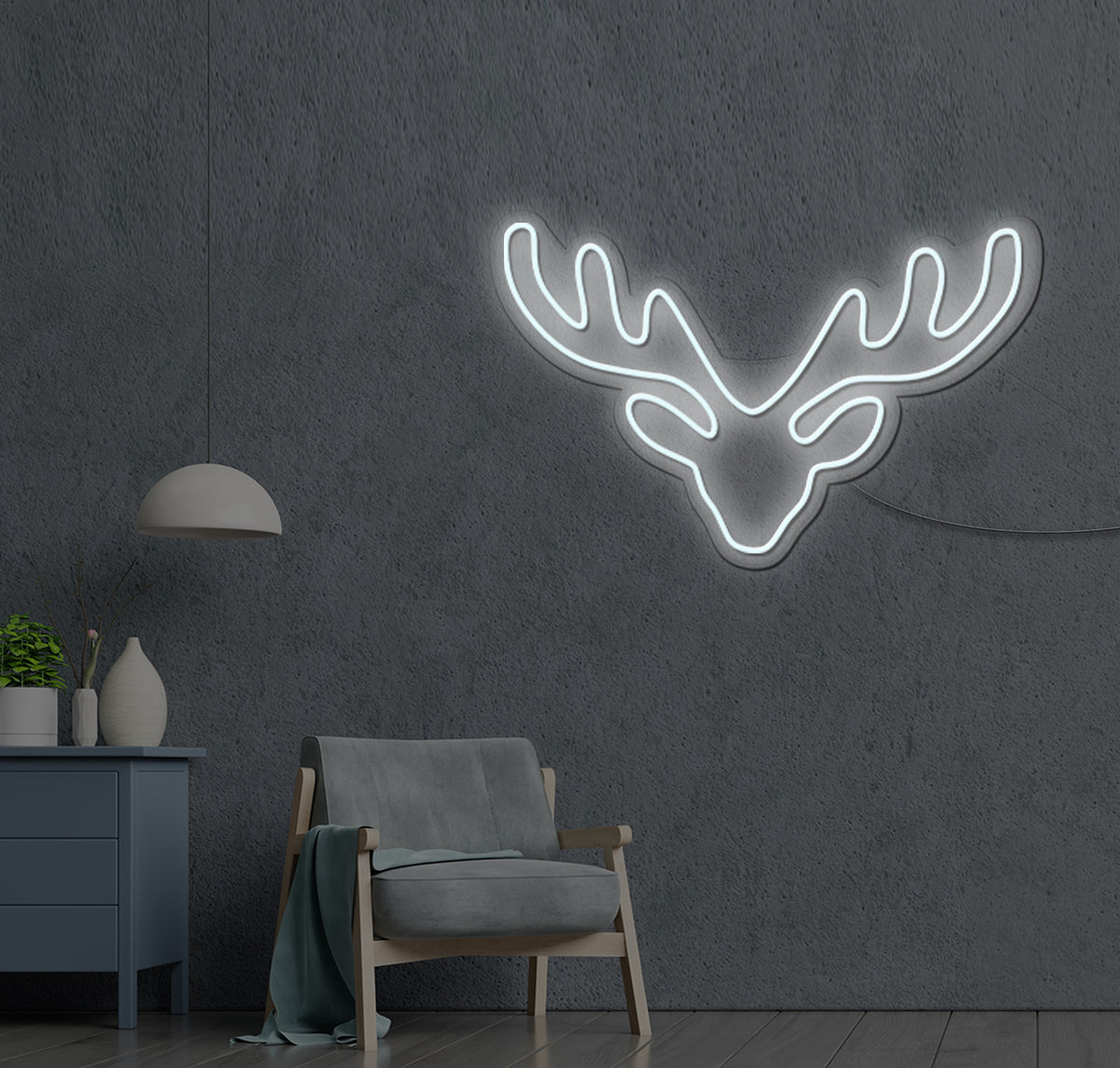 Reindeer Antlers LED Neon Sign
