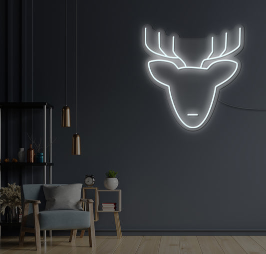 Minimal Reindeer LED Neon Sign