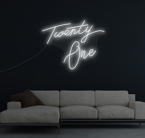 Twenty One LED Neon Sign