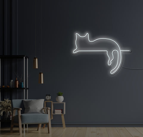 Lazy Cat LED Neon Sign