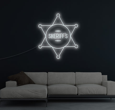 Sheriff's Badge LED Neon Sign