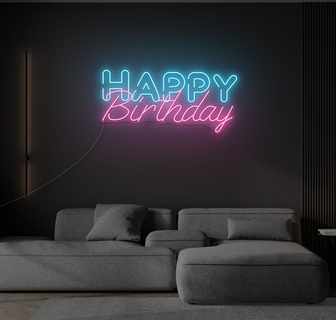 Happy Birthday LED Neon Sign