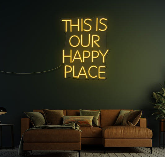 This is Our Happy Place LED Neon Sign