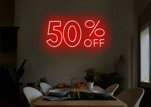 Led 50 Sign 50% Off LED Neon Sign – The Neon Factory Australia