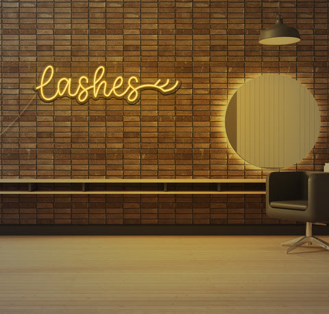 Lashes LED Neon Sign