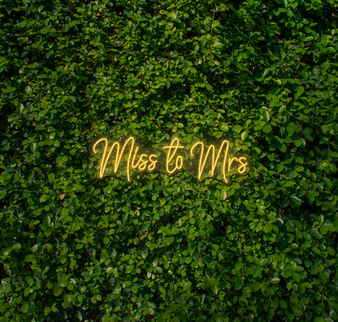 Miss To Mrs LED Neon Sign