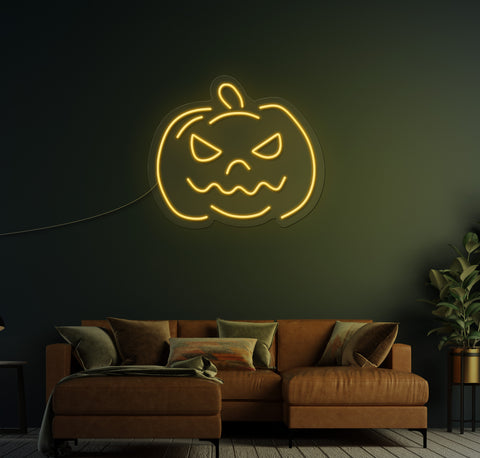 Simple Pumpkin LED Neon Sign