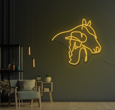 Cowboy LED Neon Sign