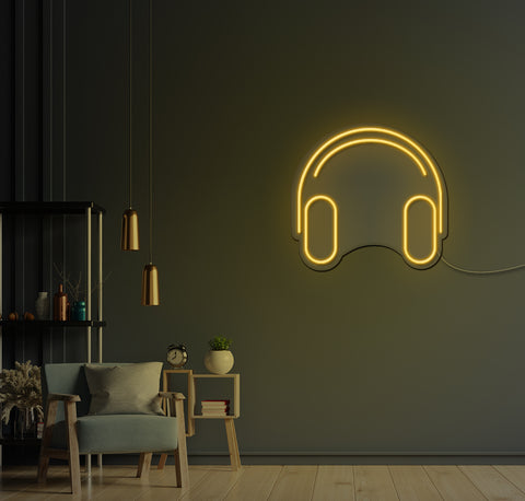 Headphones LED Neon Sign