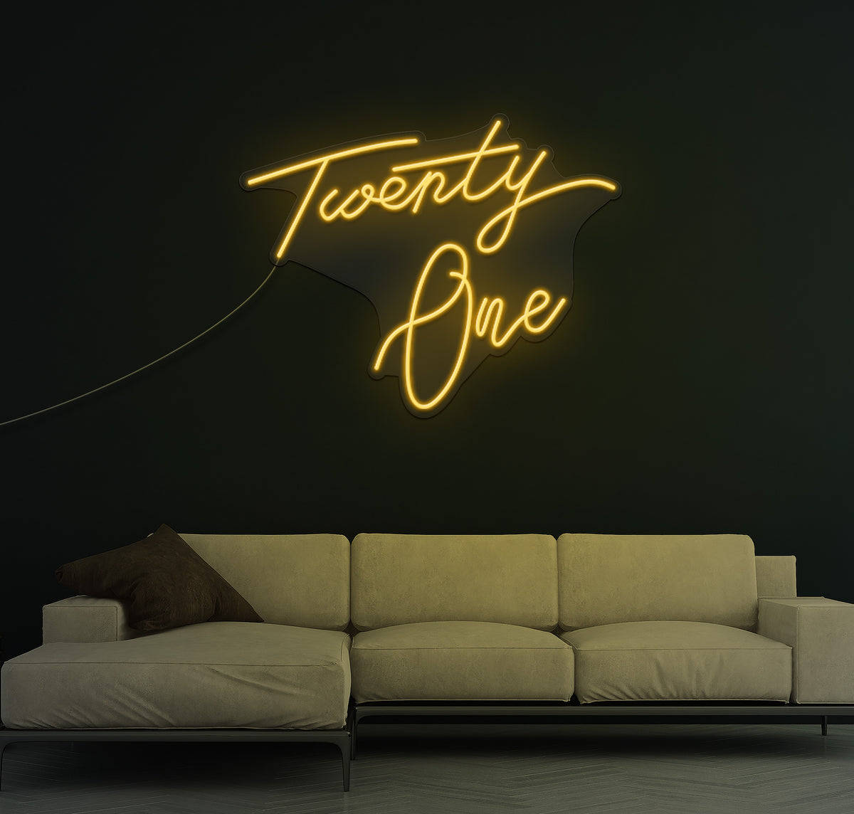 Twenty One LED Neon Sign