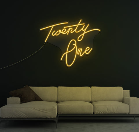 Twenty One LED Neon Sign