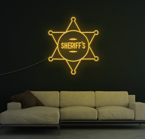 Sheriff's Badge LED Neon Sign