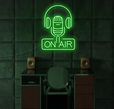 On Air Headphones LED Neon Sign