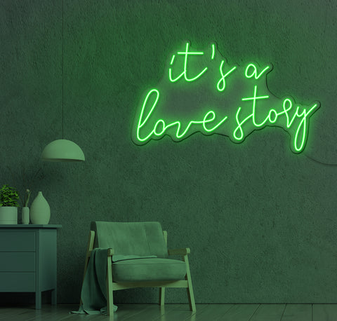 It's A Love Story LED Neon Sign