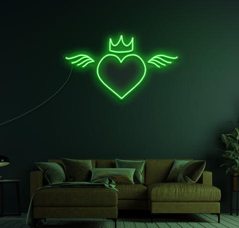 Angel Heart LED Neon Sign