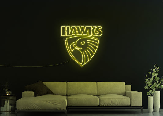 Hawks LED Neon Sign