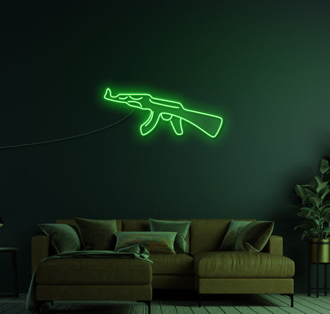 AK47 LED Neon Sign