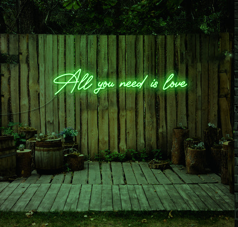 All You Need Is Love LED Neon Sign